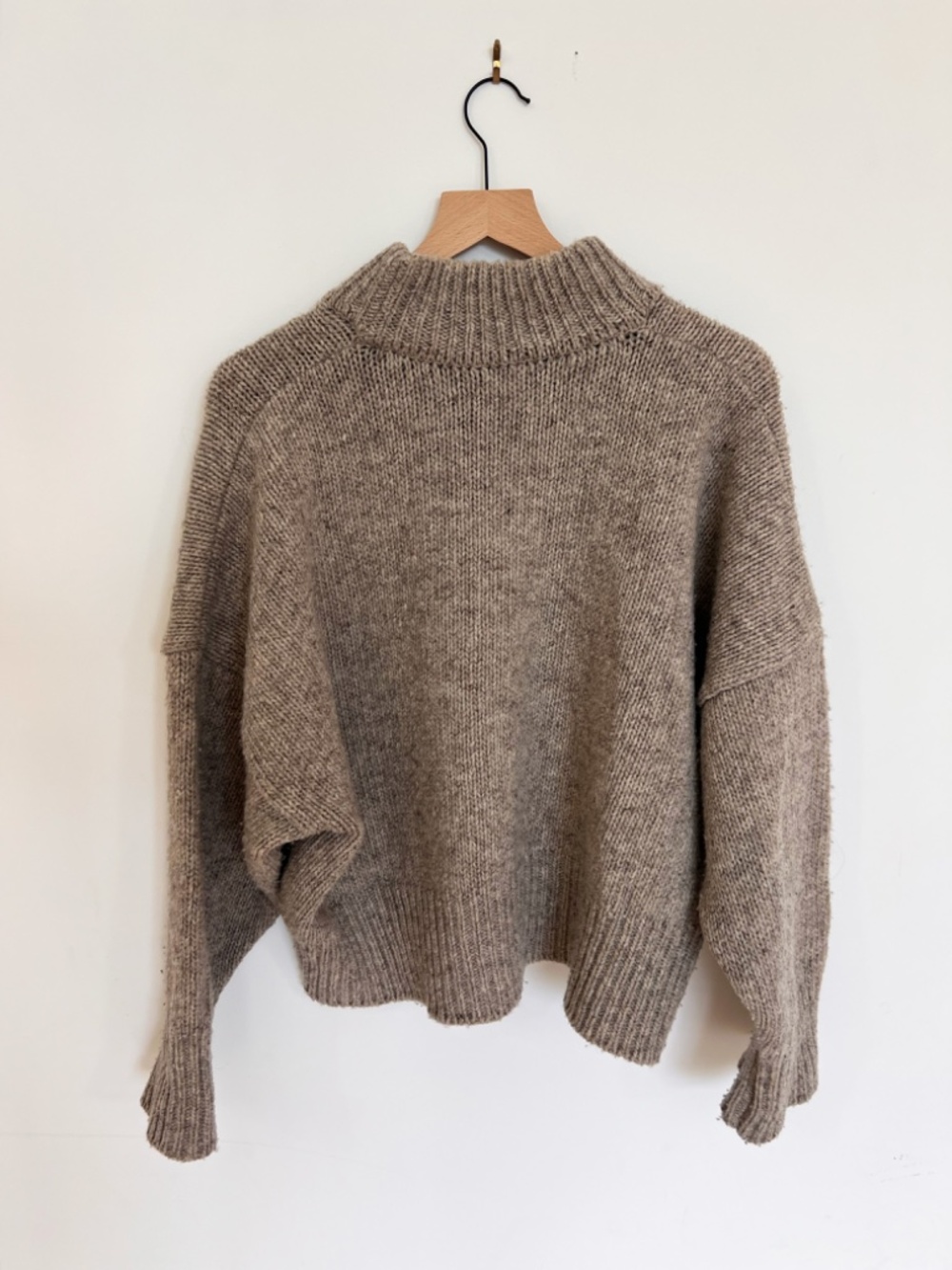 Babaa Wool Mock Neck Jumper no15 in Mist - Picture 2 of 7